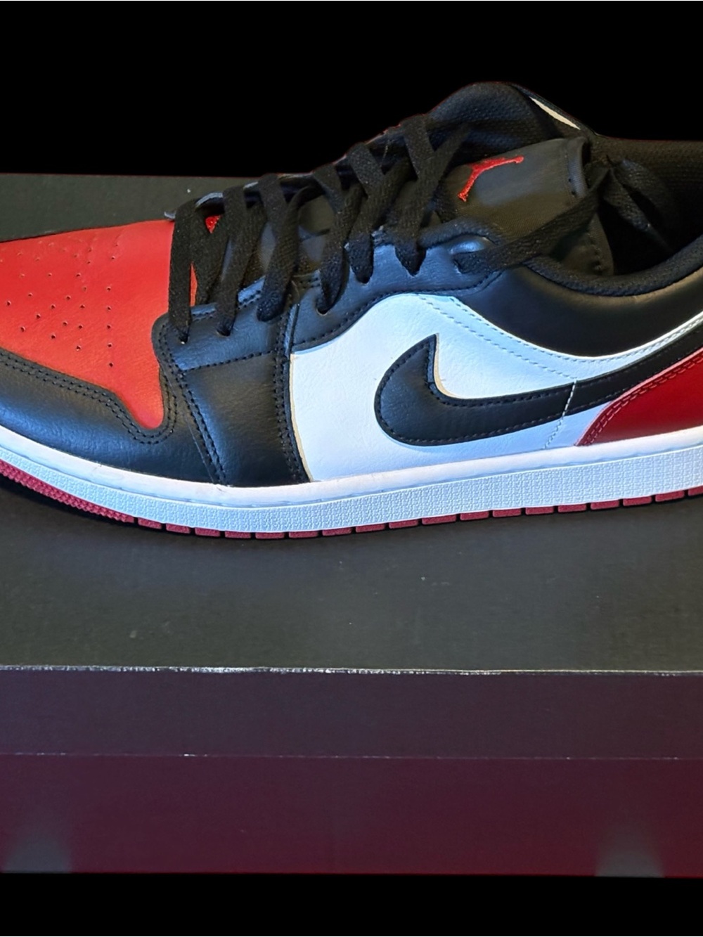 VNDS 11.5M Air Jordan 1 Low Bred Toe 2.0 OG Box